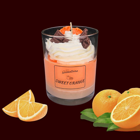 🍊SWEET ORANGE🍰 Lumânare parfumată decorativă, ceară naturală handmade