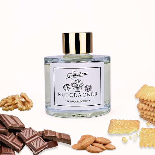 🥜NUTCRACKER🌰 Odorizant de cameră natural cu bețișoare, bază ECO-FRIENDLY, handmade - Ciocolată, Fursecuri, Nuci