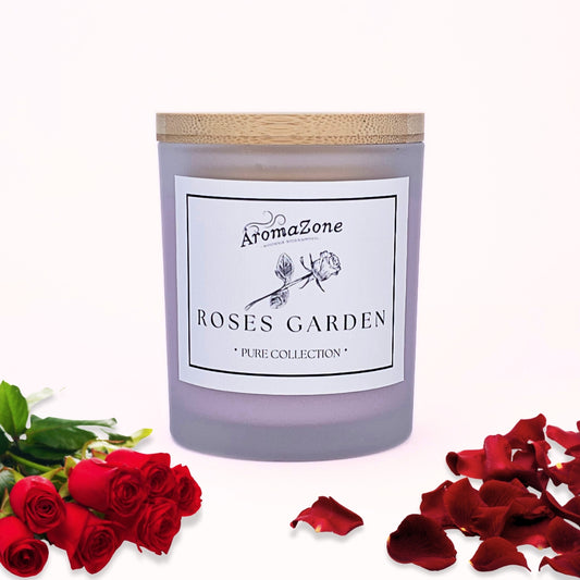 🌹ROSES GARDEN🌿 Lumânare parfumată decorativă, ceară naturală handmade - Trandafiri