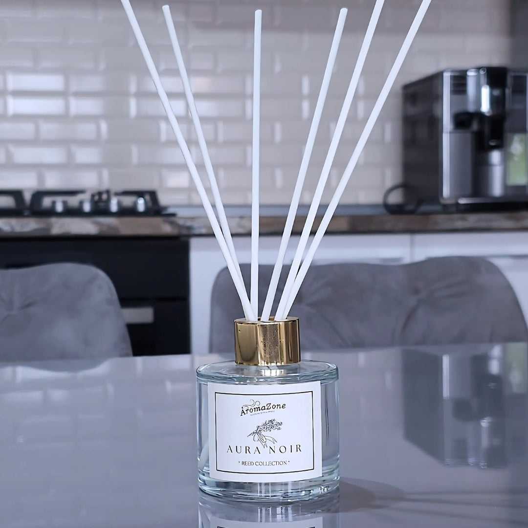 🪻AURA NOIR🍓 Odorizant de cameră natural cu bețișoare, bază ECO-FRIENDLY, handmade - Lavandă, Fructe Roșii