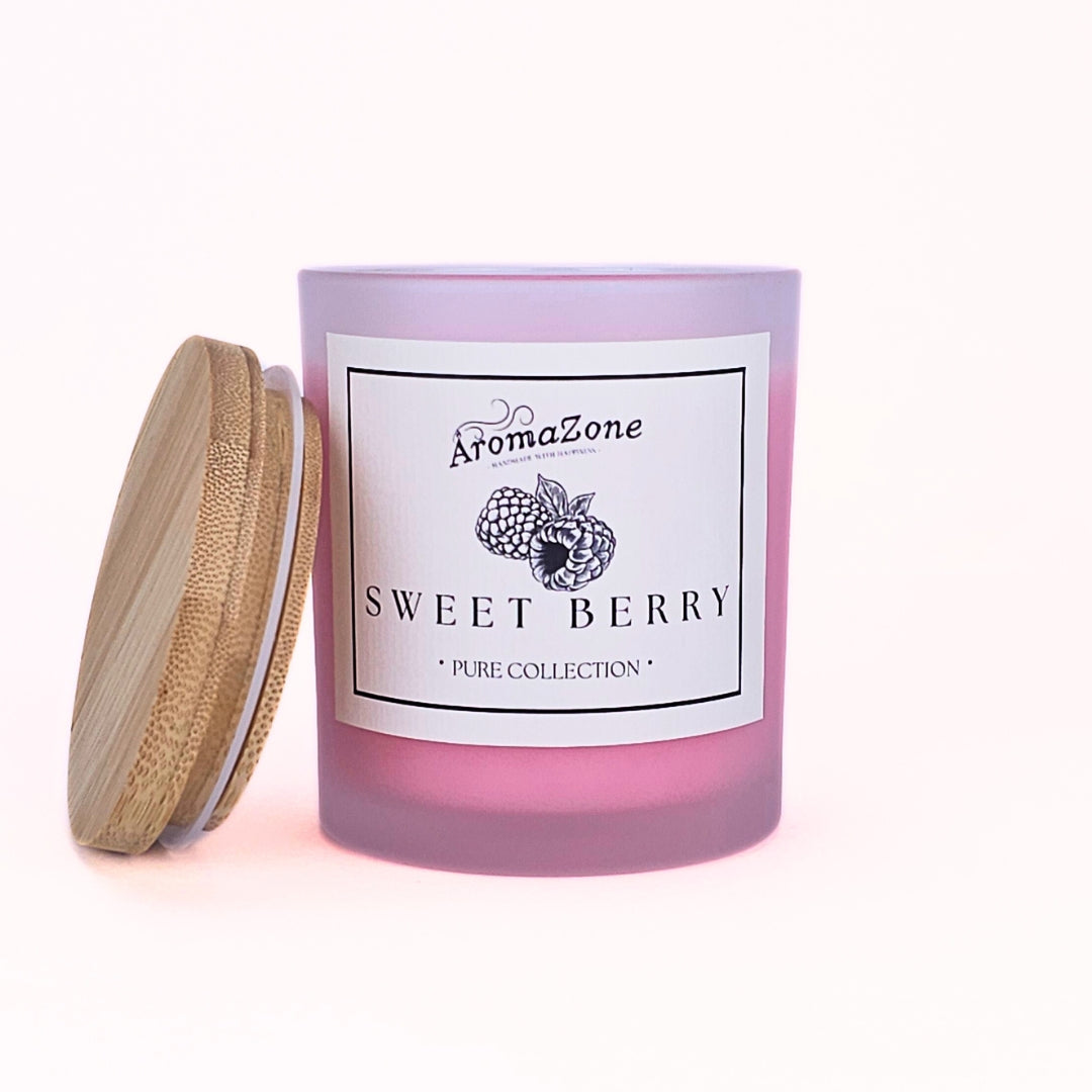 🍓SWEET BERRY❤️ Lumânare parfumată decorativă, ceară naturală handmade - Zmeură, Cocktail de Fructe