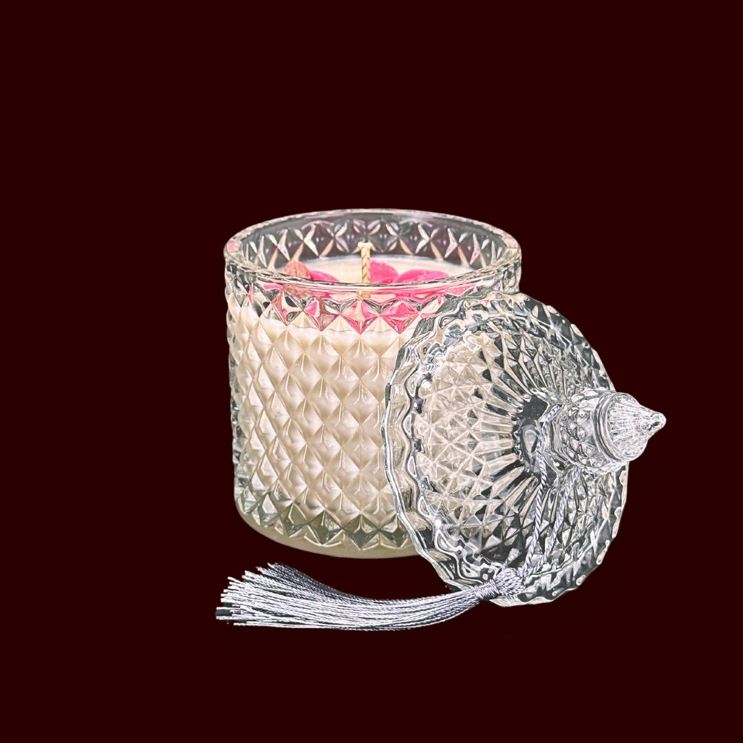 🥀AMBER MIST🪵 Lumânare parfumată decorativă, ceară naturală handmade