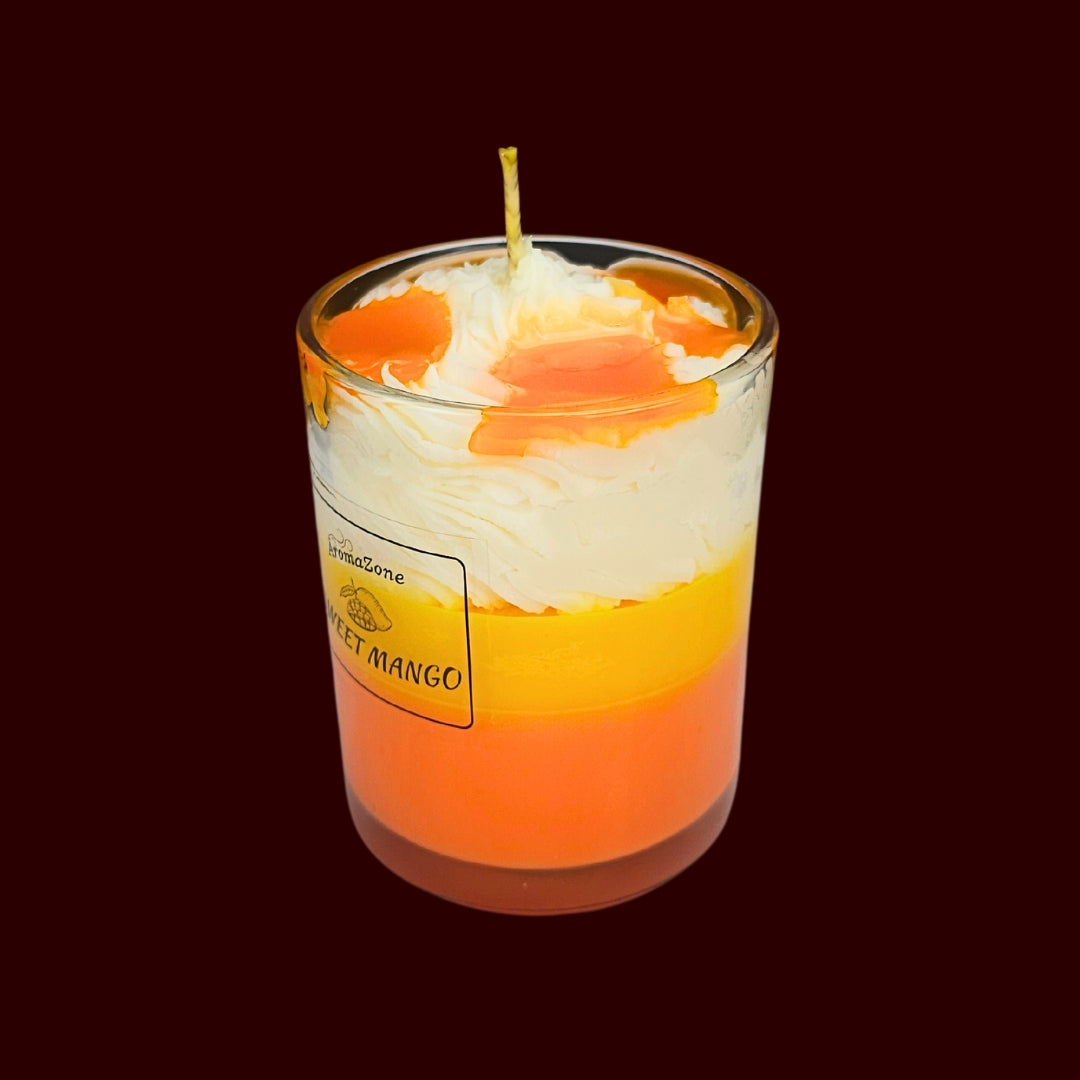🥭SWEET MANGO💛 Lumânare parfumată decorativă, ceară naturală handmade