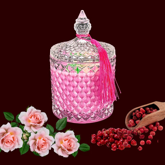🌹ROSE SPICE♨️ Lumânare parfumată decorativă, ceară naturală handmade