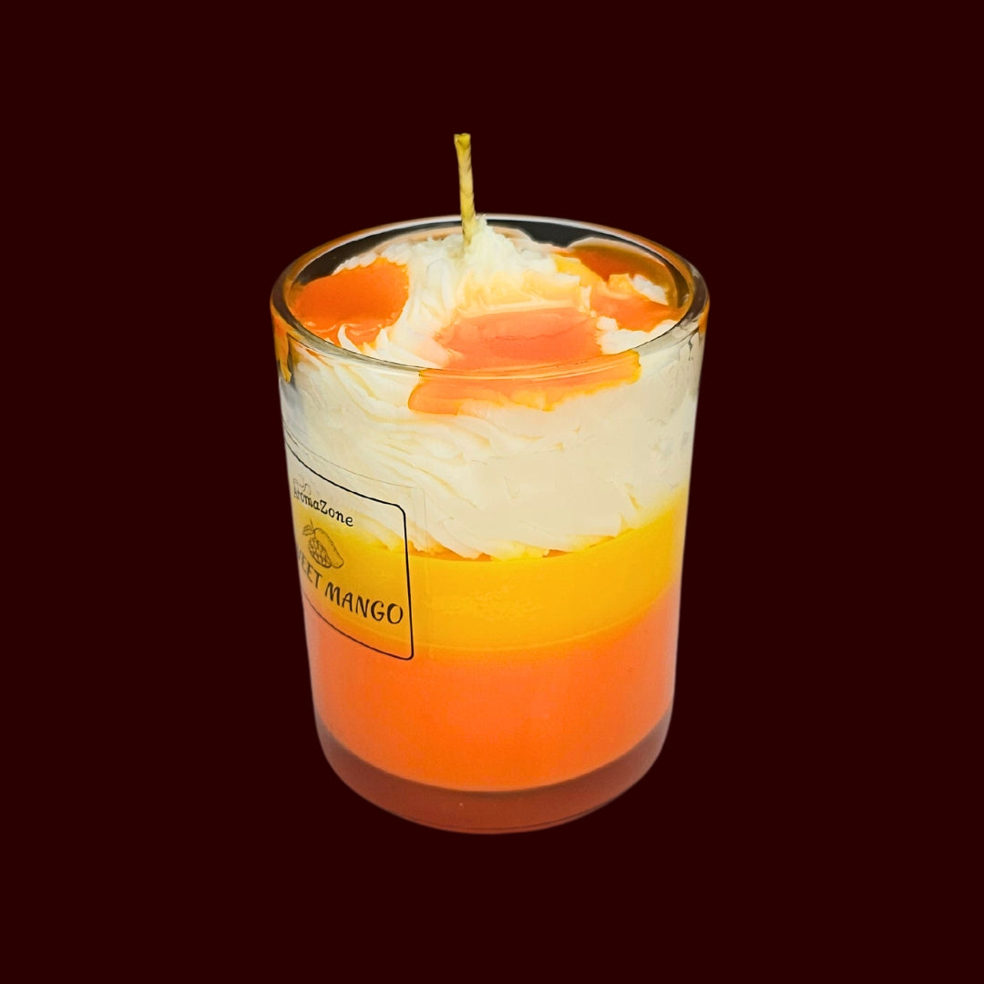 🥭SWEET MANGO💛 Lumânare parfumată decorativă, ceară naturală handmade