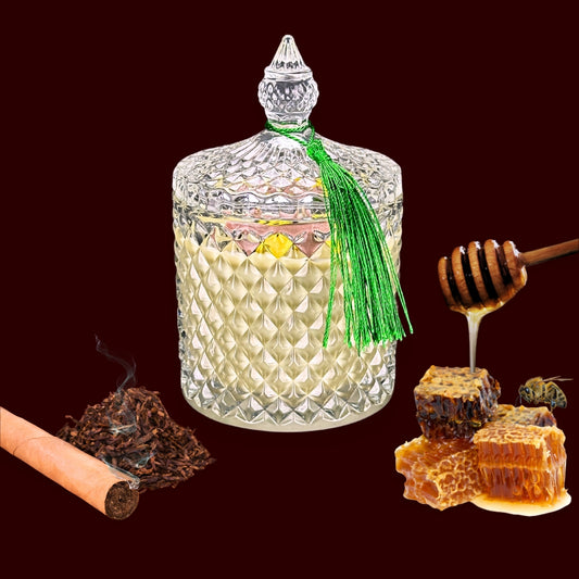 🍯HONEY&TABACCO🚬 Lumânare parfumată decorativă, ceară naturală handmade