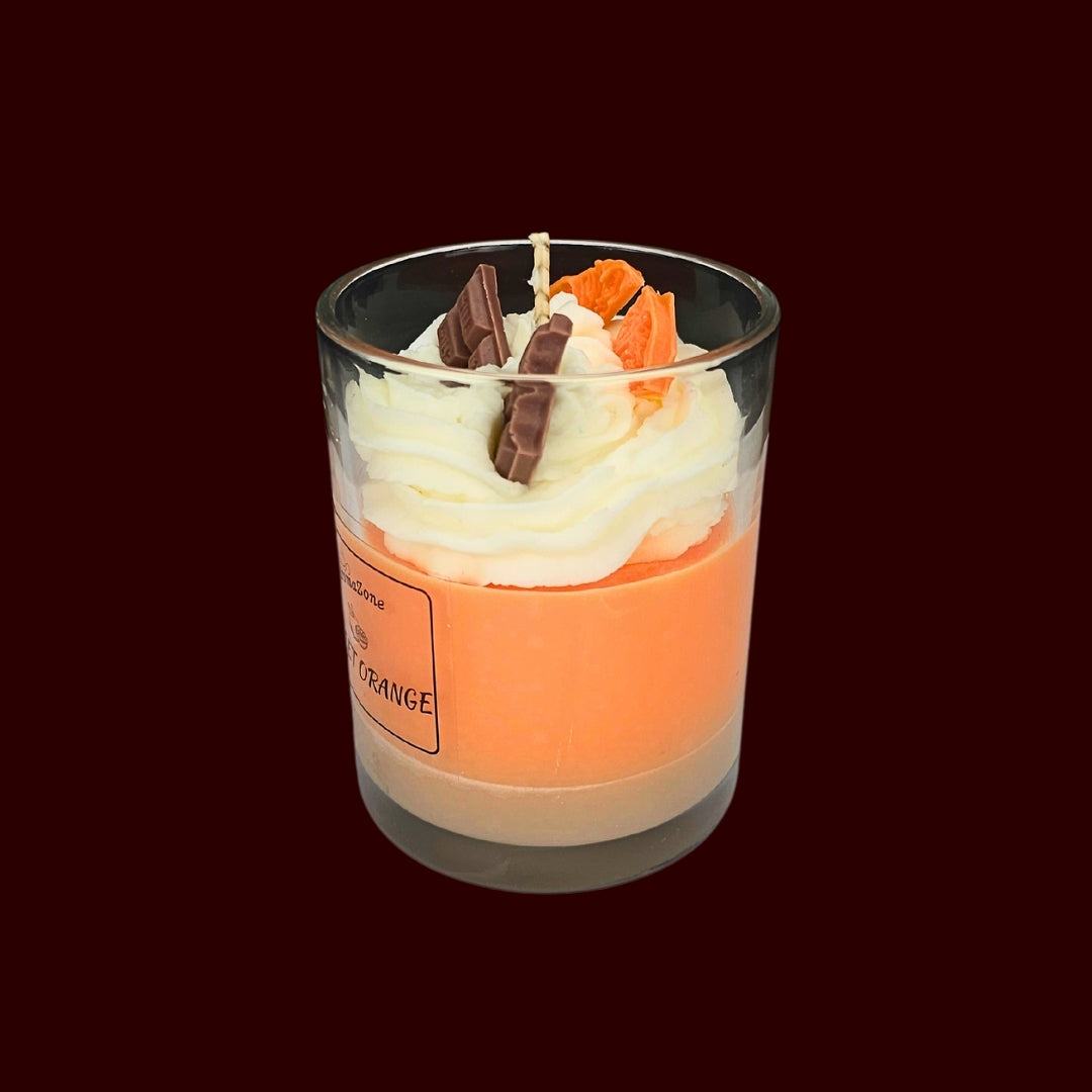 🍊SWEET ORANGE🍰 Lumânare parfumată decorativă, ceară naturală handmade