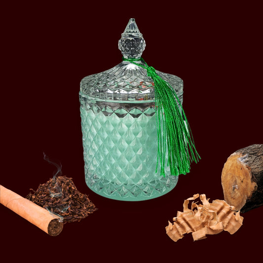 🪵 WOOD TABACCO🚬 Lumânare parfumată decorativă, ceară naturală handmade