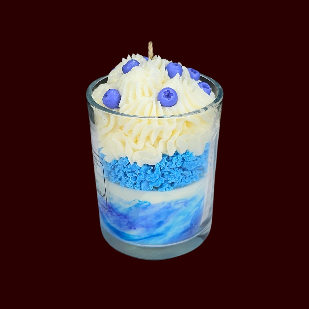 🫐BLUEBERRY VANILLA🍦 Lumânare parfumată decorativă, ceară naturală handmade