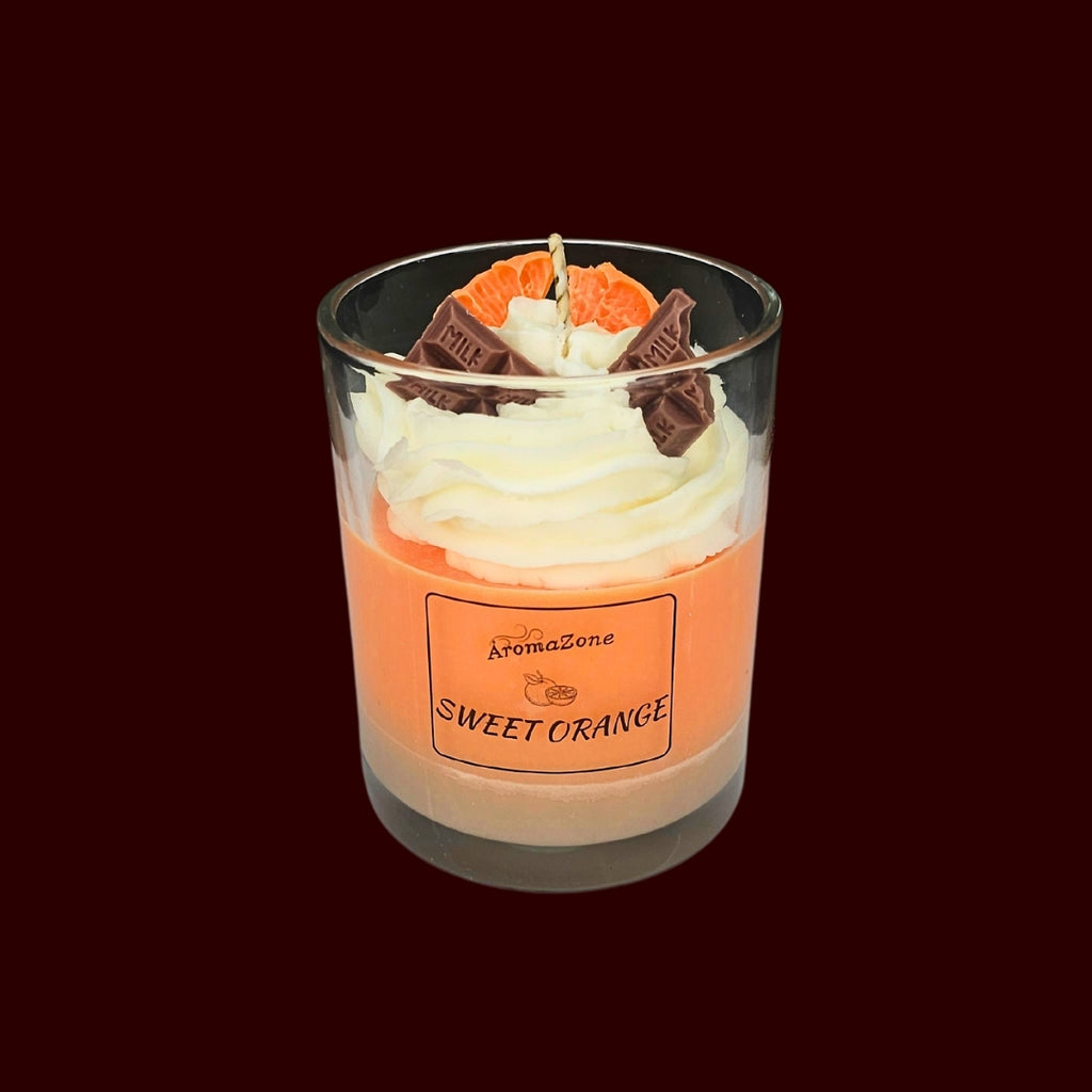 🍊SWEET ORANGE🍰 Lumânare parfumată decorativă, ceară naturală handmade