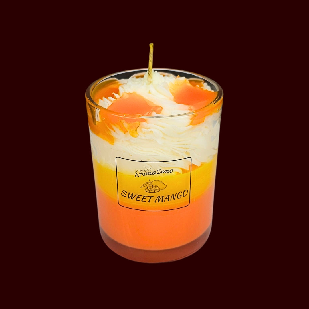 🥭SWEET MANGO💛 Lumânare parfumată decorativă, ceară naturală handmade