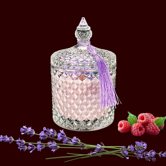 🪻AURA NOIR🍓 Lumânare parfumată decorativă, ceară naturală handmade