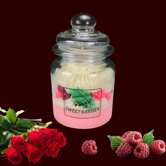 🫐SWEET GARDEN🌹 Lumânare parfumată decorativă, ceară naturală handmade
