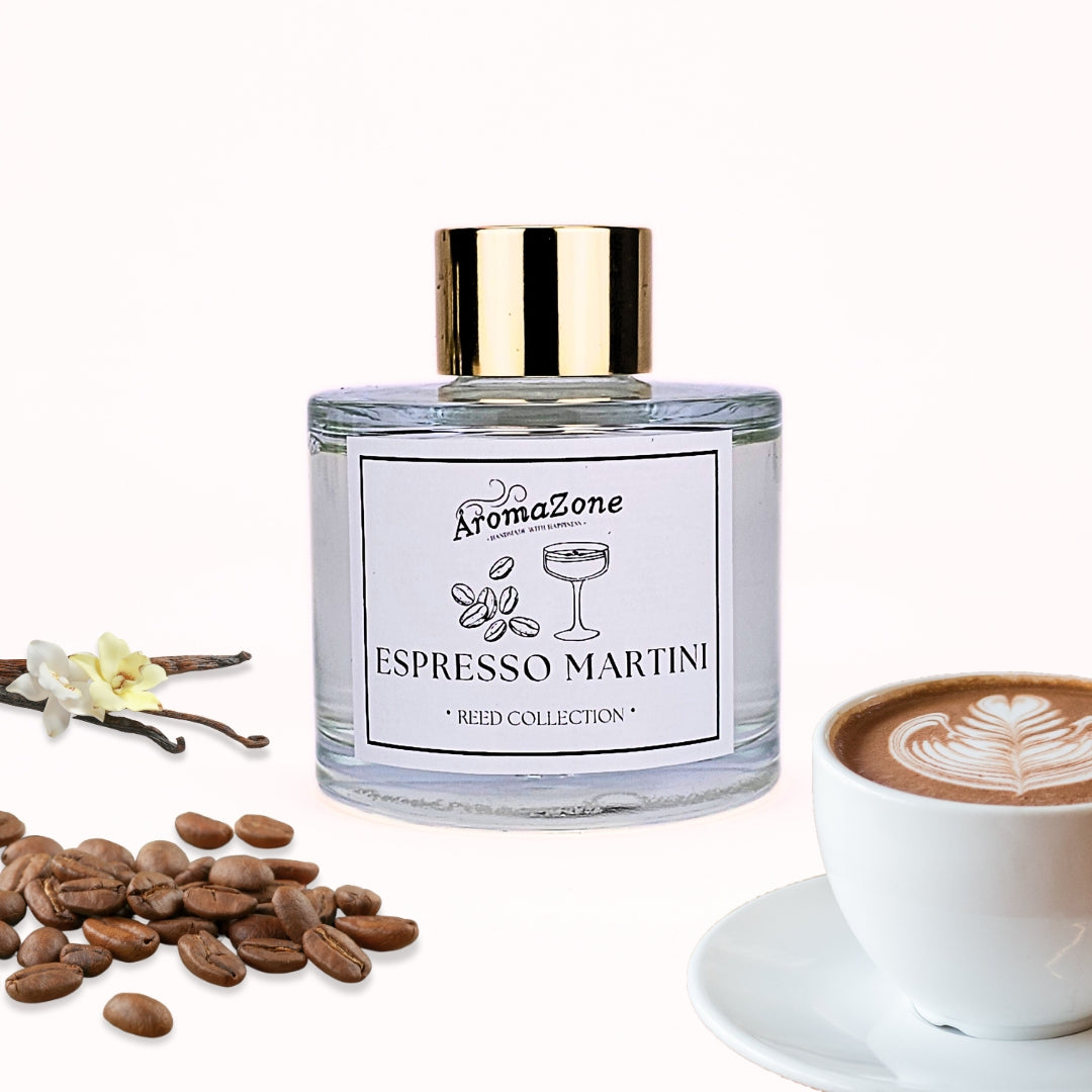 ☕ESPRESSO MARTINI🍸 Odorizant de cameră natural cu bețișoare, bază ECO-FRIENDLY, handmade - Cafea, Vanilie, Rom
