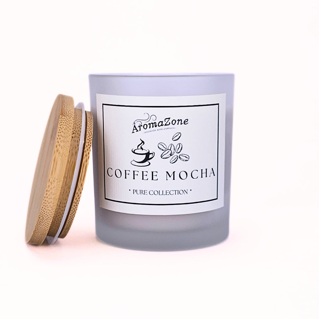 ☕COFFEE MOCHA🍪 Lumânare parfumată decorativă, ceară naturală handmade - Cafea, Caramel, Vanilie
