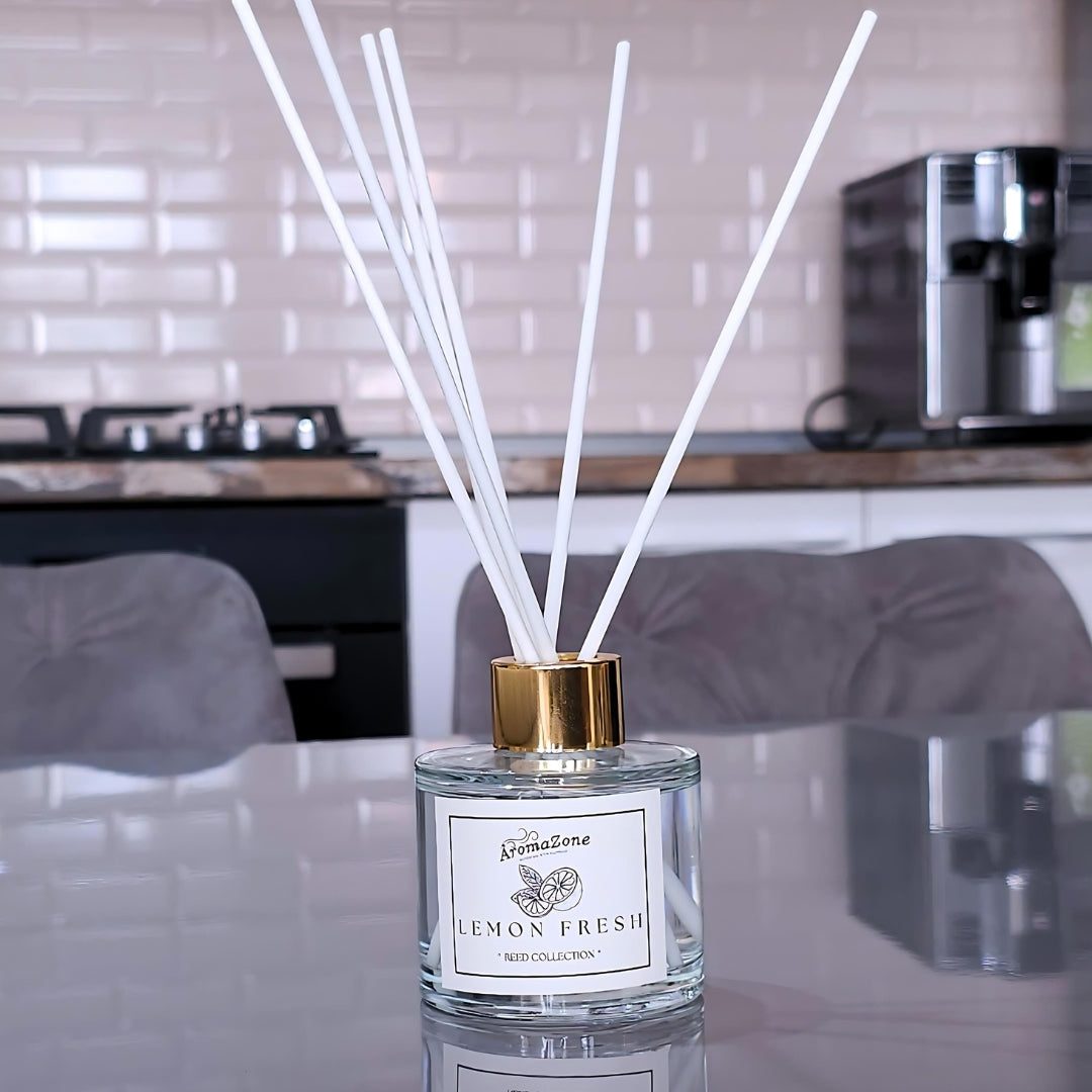 🍋LEMON FRESH🍃 Odorizant de cameră natural cu bețișoare, bază ECO-FRIENDLY, handmade - Lămâie Intens