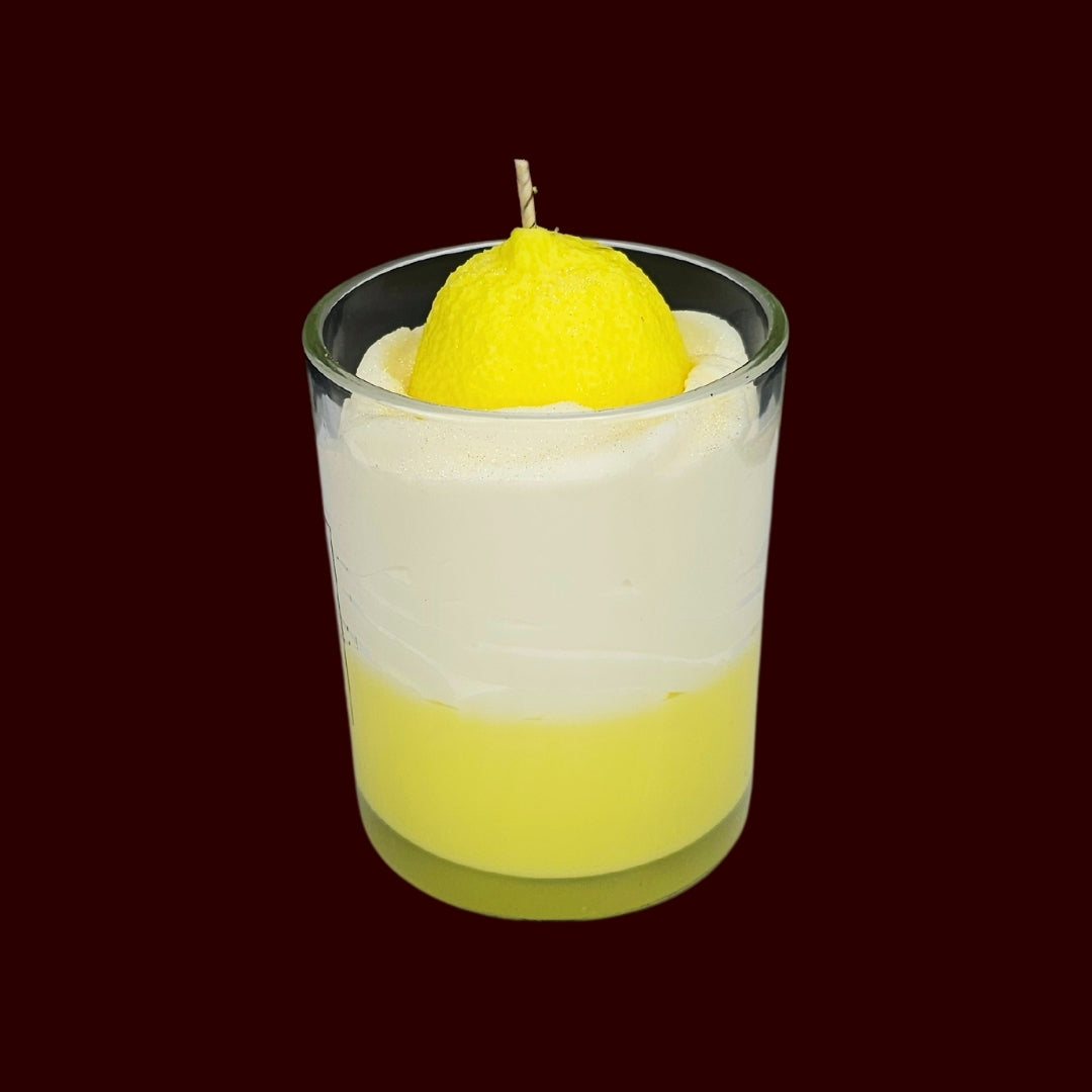 🍋LEMON FRESH🍃 Lumânare parfumată decorativă, ceară naturală handmade