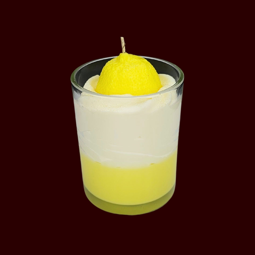🍋LEMON FRESH🍃 Lumânare parfumată decorativă, ceară naturală handmade