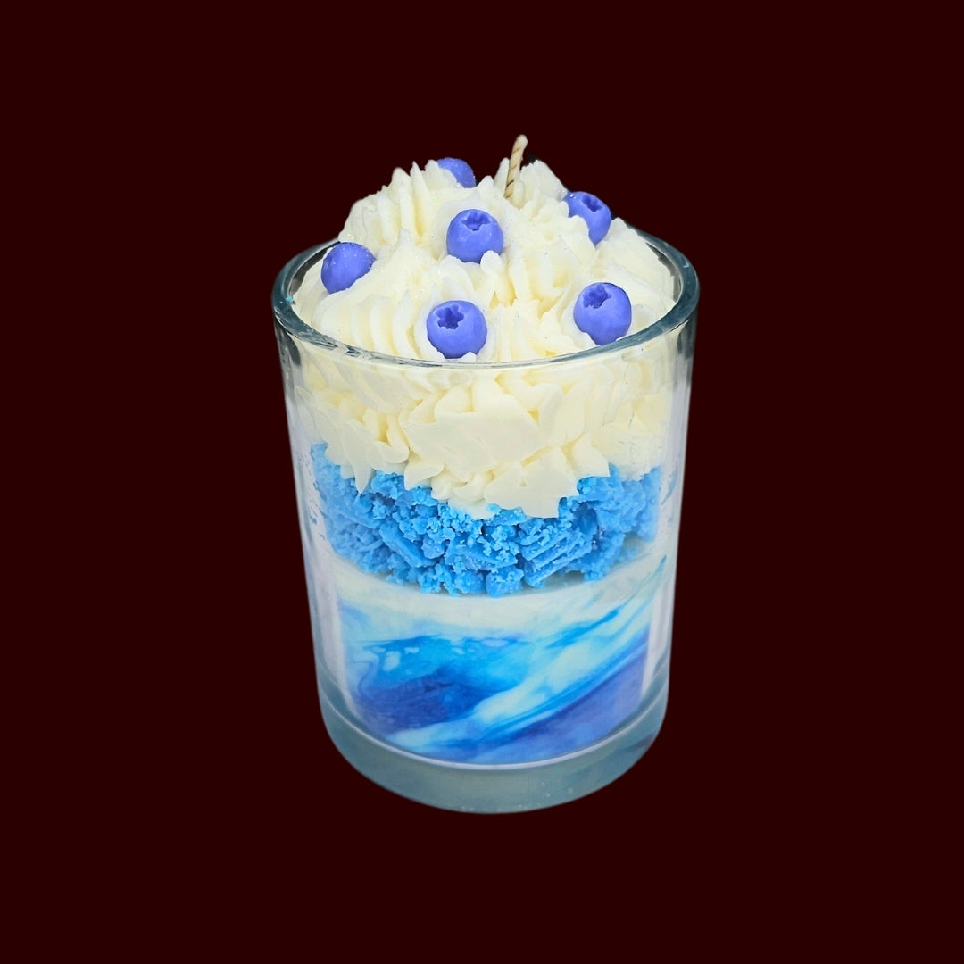 🫐BLUEBERRY VANILLA🍦 Lumânare parfumată decorativă, ceară naturală handmade