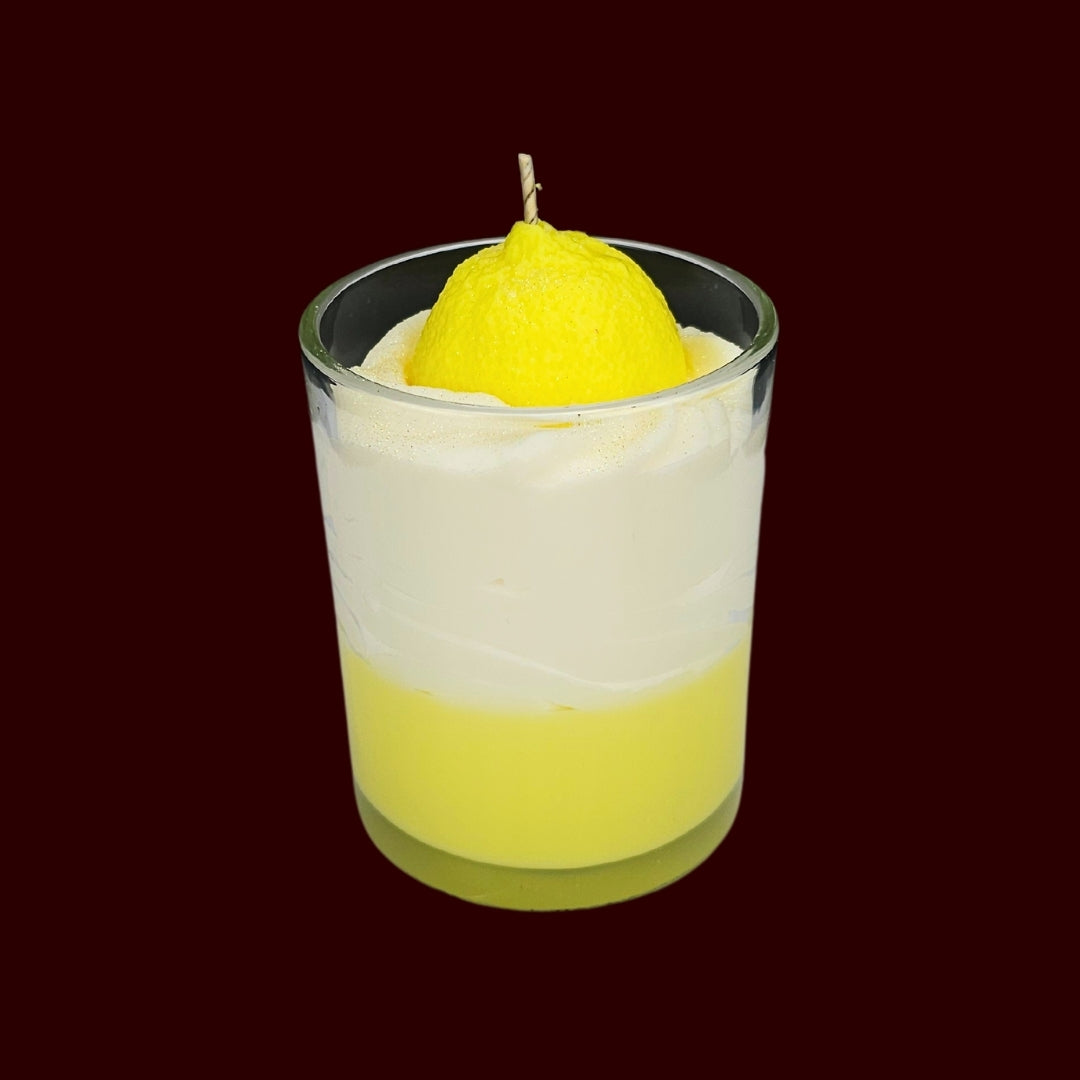 🍋LEMON FRESH🍃 Lumânare parfumată decorativă, ceară naturală handmade