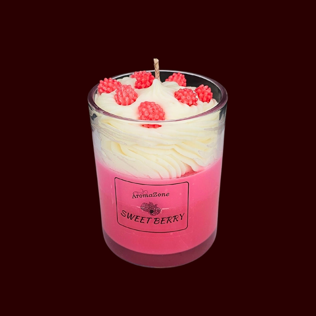 🍓SWEET BERRY❤️ Lumânare parfumată decorativă, ceară naturală handmade