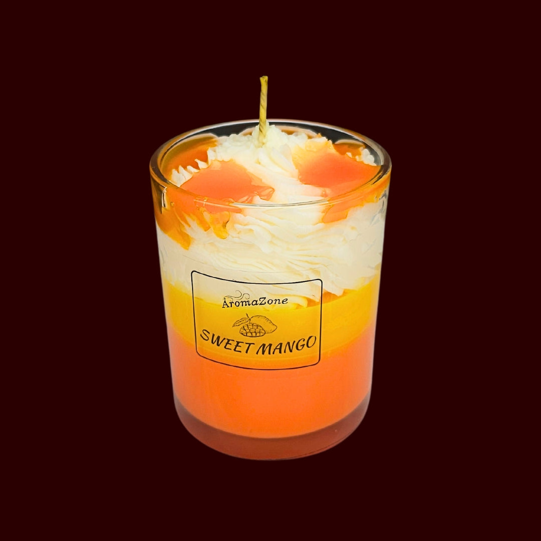 🥭SWEET MANGO💛 Lumânare parfumată decorativă, ceară naturală handmade