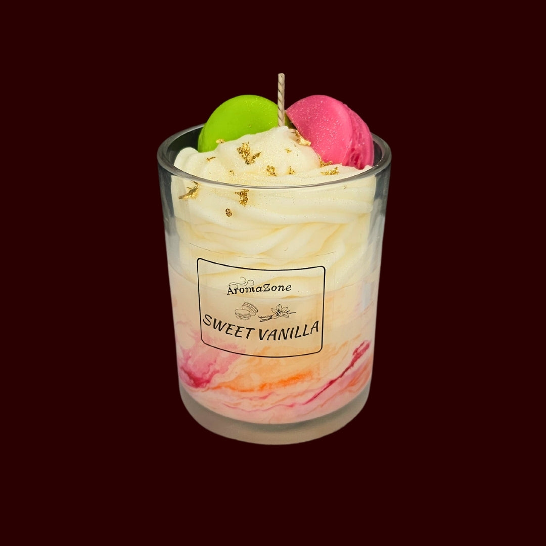 🍦SWEET VANILLA🍡 Lumânare parfumată decorativă, ceară naturală handmade