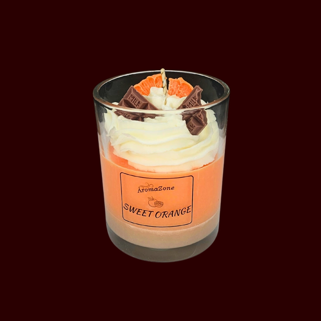 🍊SWEET ORANGE🍰 Lumânare parfumată decorativă, ceară naturală handmade