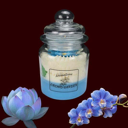 🌺ORCHID GARDEN🌿 Lumânare parfumată decorativă, ceară naturală handmade