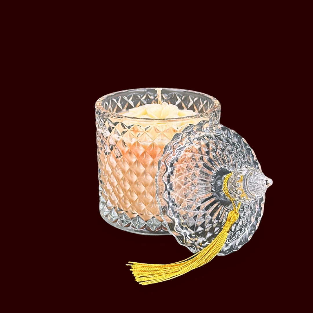 🌼SAHARA🪵 Lumânare parfumată decorativă, ceară naturală handmade