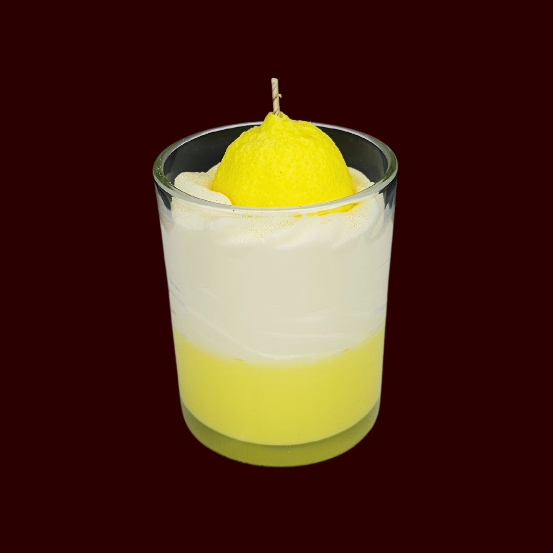 🍋LEMON FRESH🍃 Lumânare parfumată decorativă, ceară naturală handmade