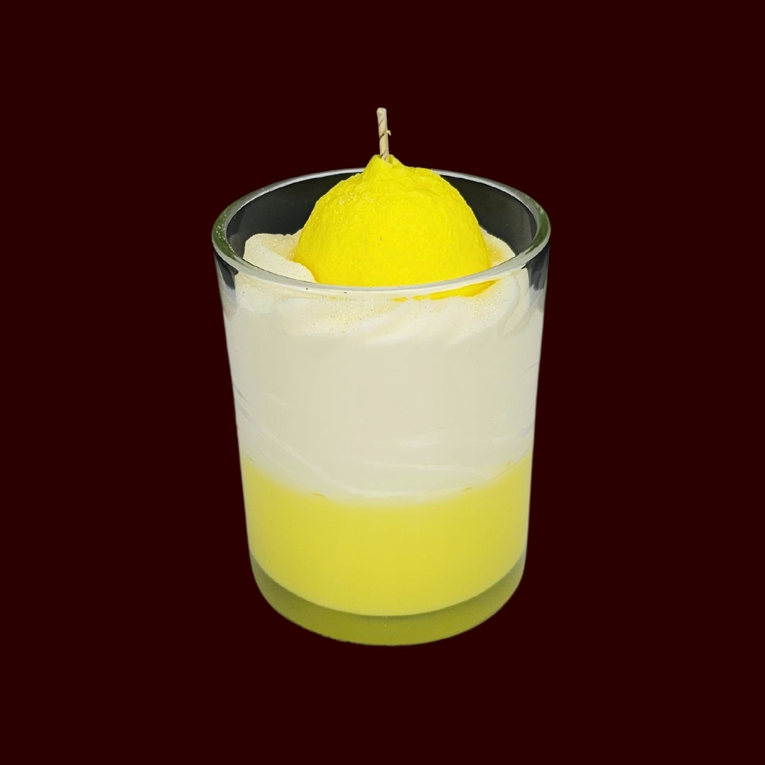 🍋LEMON FRESH🍃 Lumânare parfumată decorativă, ceară naturală handmade