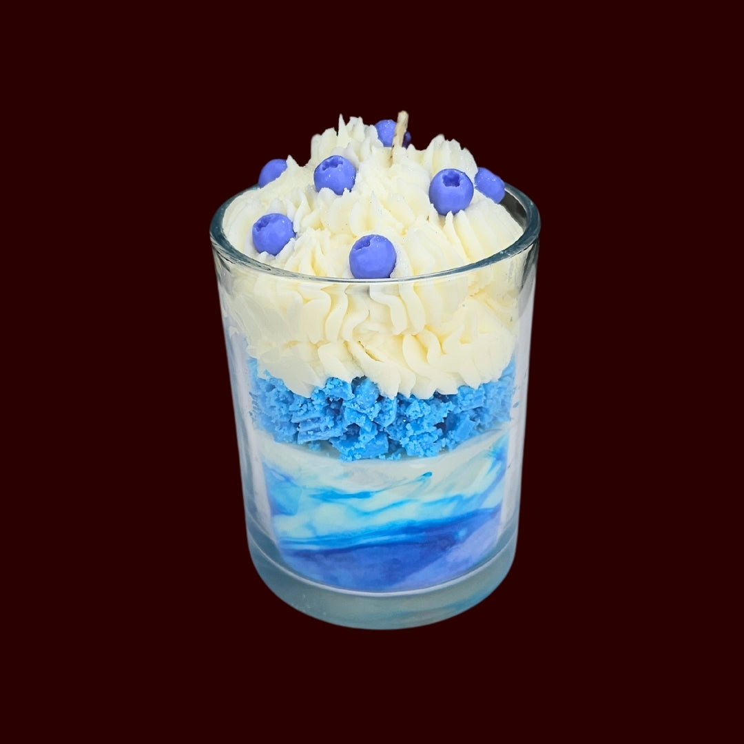 🫐BLUEBERRY VANILLA🍦 Lumânare parfumată decorativă, ceară naturală handmade