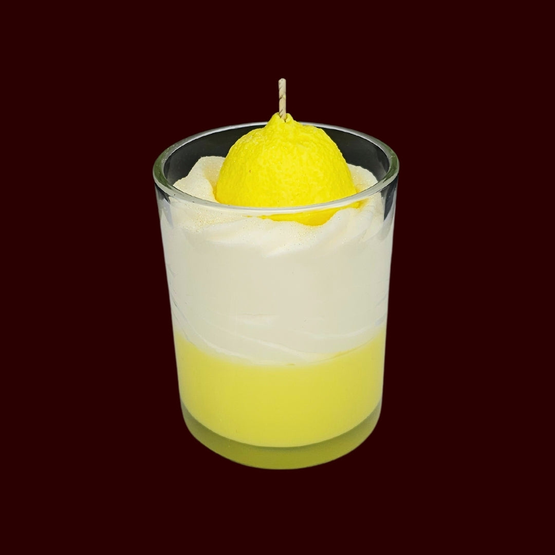 🍋LEMON FRESH🍃 Lumânare parfumată decorativă, ceară naturală handmade