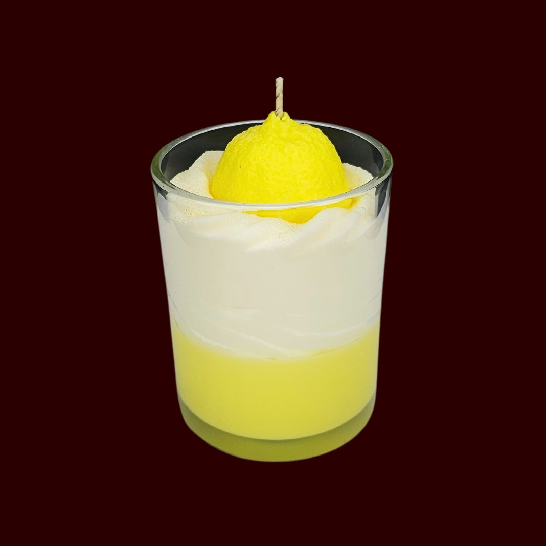 🍋LEMON FRESH🍃 Lumânare parfumată decorativă, ceară naturală handmade