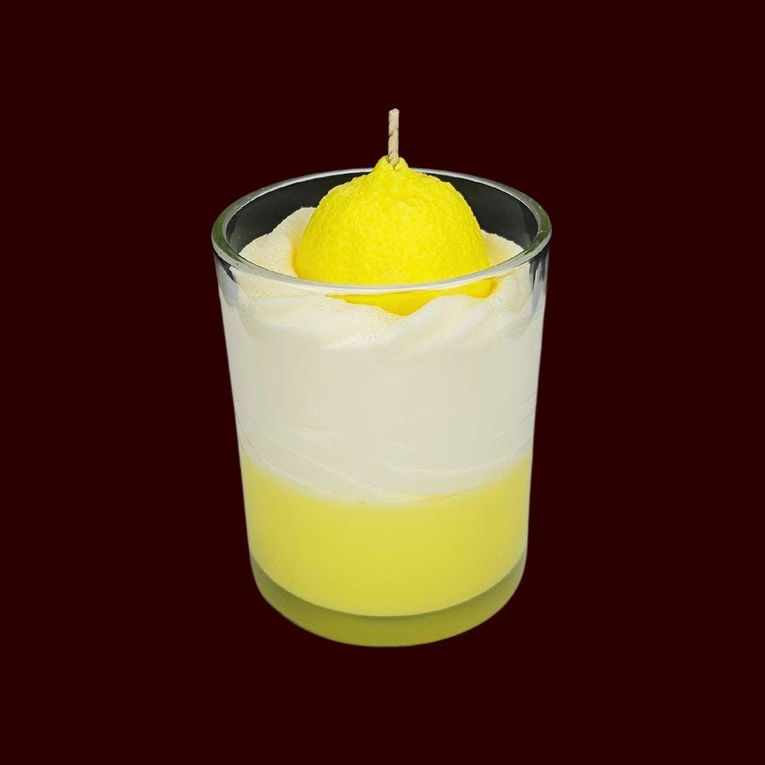 🍋LEMON FRESH🍃 Lumânare parfumată decorativă, ceară naturală handmade