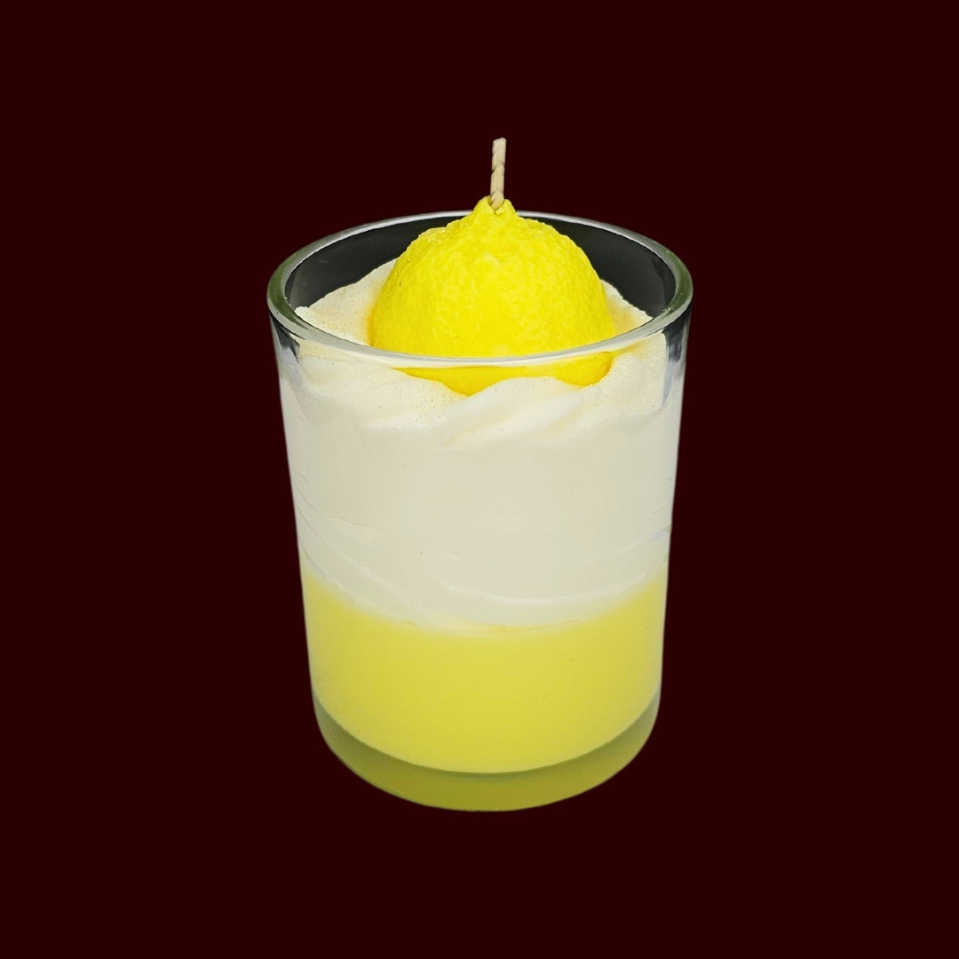 🍋LEMON FRESH🍃 Lumânare parfumată decorativă, ceară naturală handmade