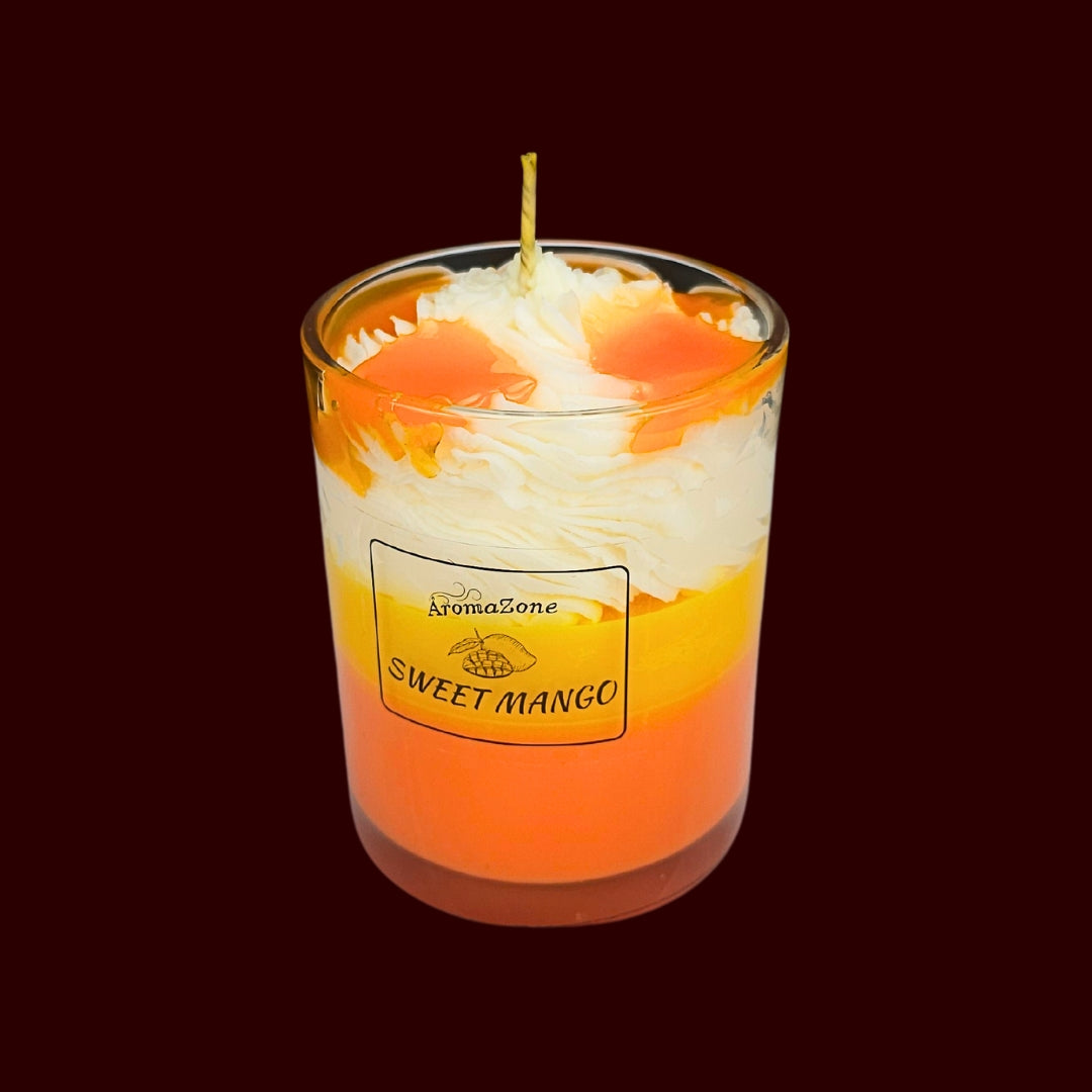 🥭SWEET MANGO💛 Lumânare parfumată decorativă, ceară naturală handmade