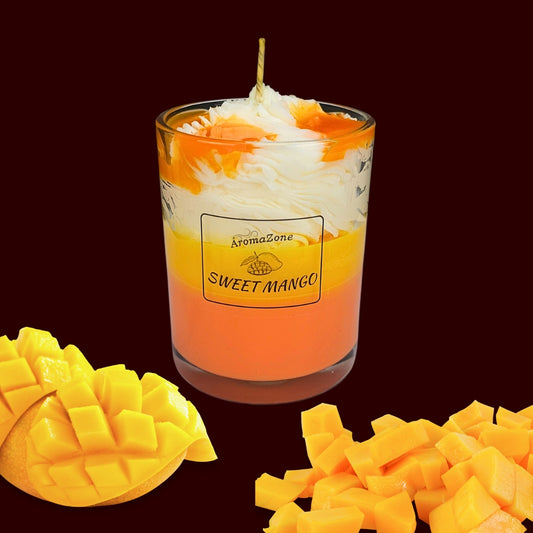 🥭SWEET MANGO💛 Lumânare parfumată decorativă, ceară naturală handmade