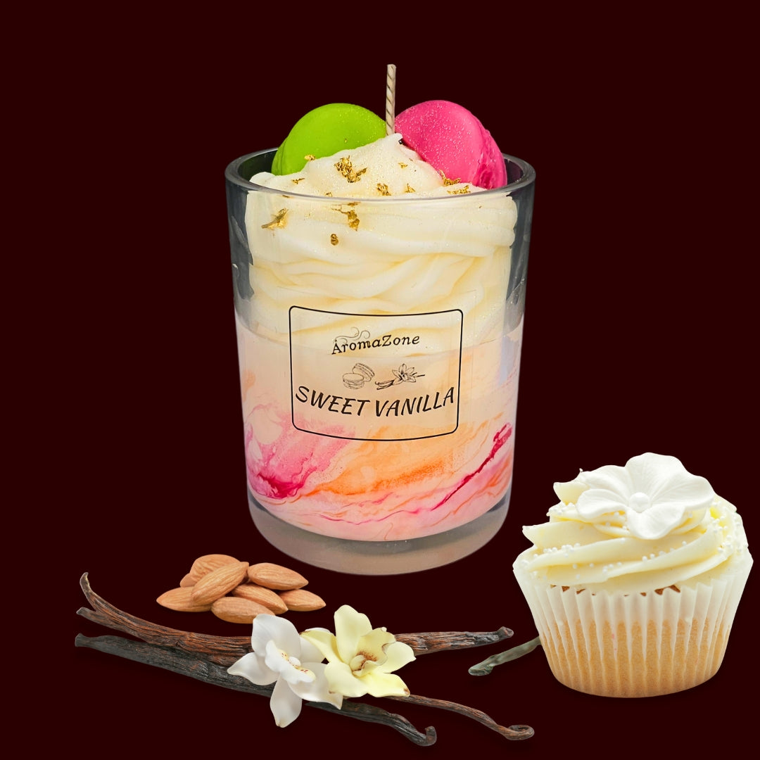 🍦SWEET VANILLA🍡 Lumânare parfumată decorativă, ceară naturală handmade