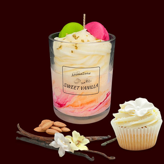 🍦SWEET VANILLA🍡 Lumânare parfumată decorativă, ceară naturală handmade