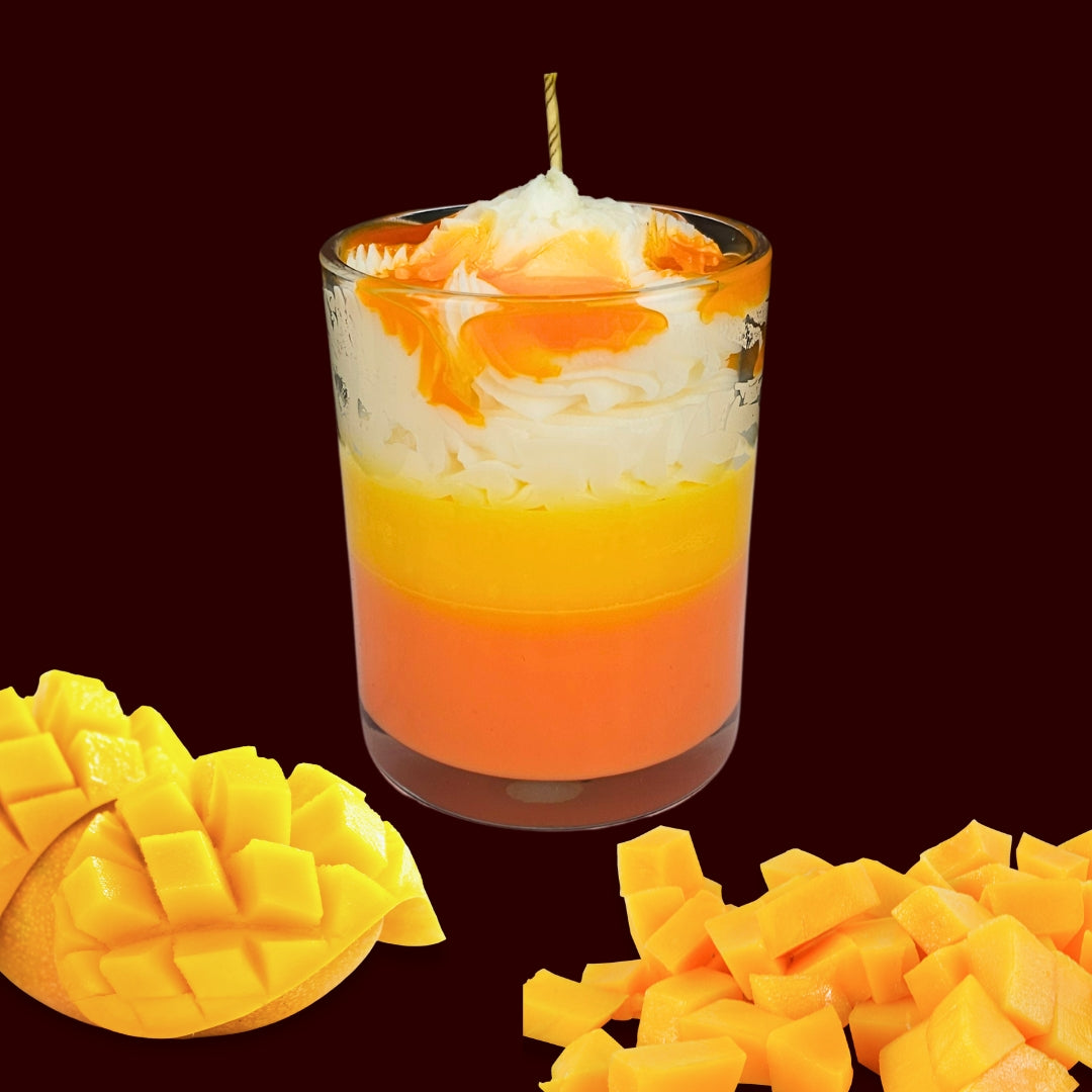 🥭SWEET MANGO💛 Lumânare parfumată decorativă, ceară naturală handmade