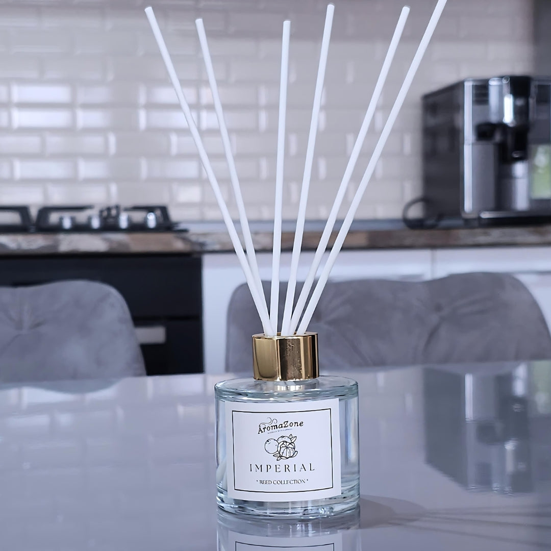 🍋IMPERIAL🍊 Odorizant de cameră natural cu bețișoare, bază ECO-FRIENDLY, handmade - Lămâie, Mandarină, Grapefruit