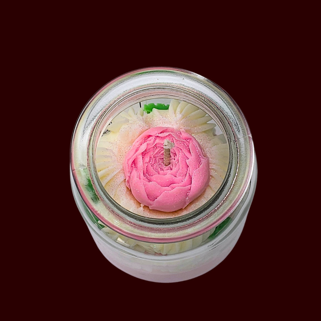 🌸PEONY GARDEN🌿 Lumânare parfumată decorativă, ceară naturală handmade