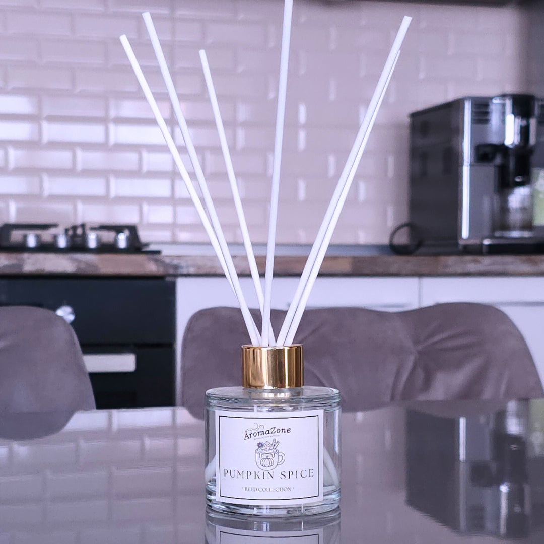 🥞PUMPKIN SPICE🥧 Odorizant de cameră natural cu bețișoare, bază ECO-FRIENDLY, handmade - Caramel, Vanilie, Scorțișoară