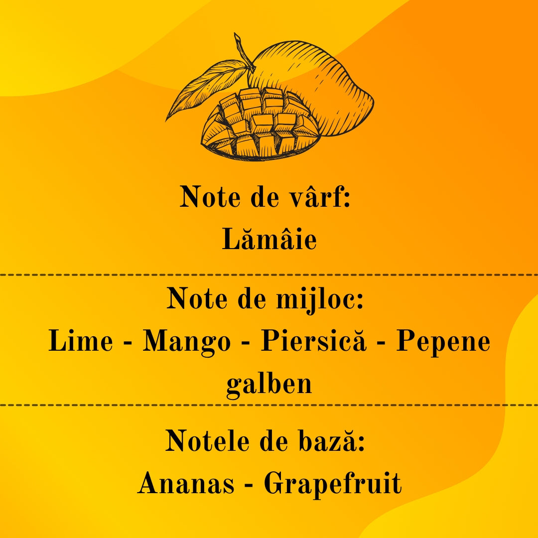 🥭SWEET MANGO💛 Lumânare parfumată decorativă, ceară naturală handmade