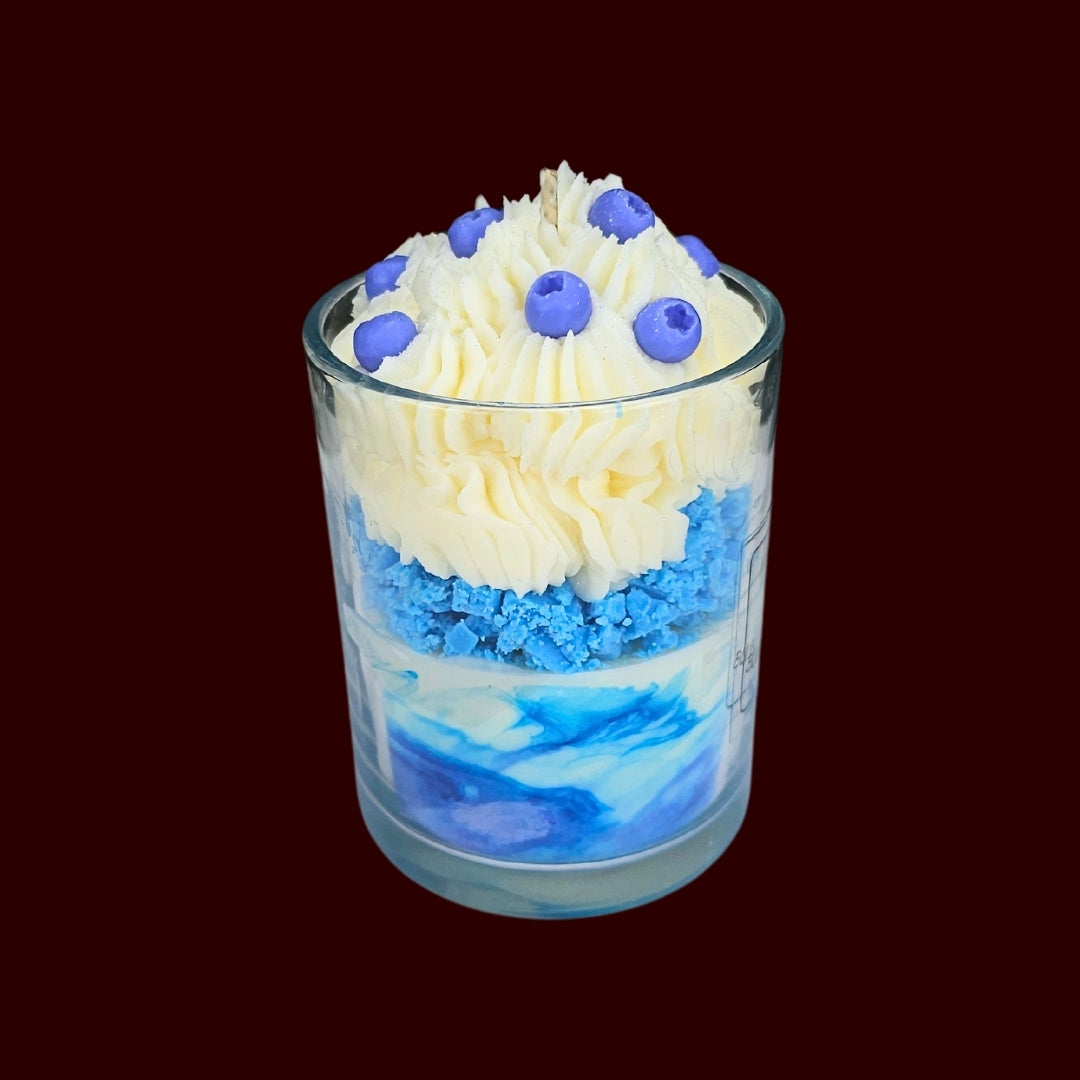 🫐BLUEBERRY VANILLA🍦 Lumânare parfumată decorativă, ceară naturală handmade