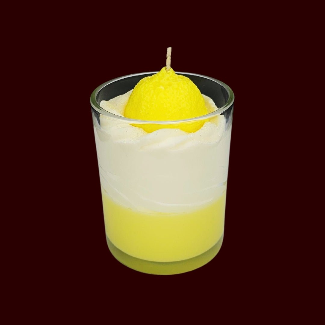 🍋LEMON FRESH🍃 Lumânare parfumată decorativă, ceară naturală handmade