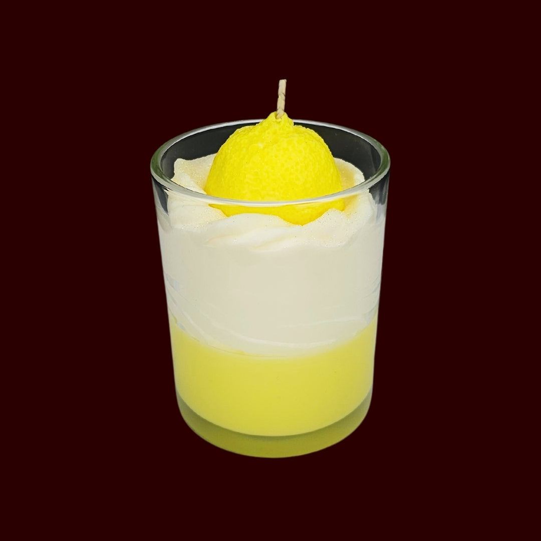 🍋LEMON FRESH🍃 Lumânare parfumată decorativă, ceară naturală handmade