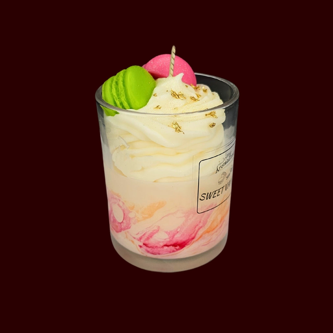 🍦SWEET VANILLA🍡 Lumânare parfumată decorativă, ceară naturală handmade